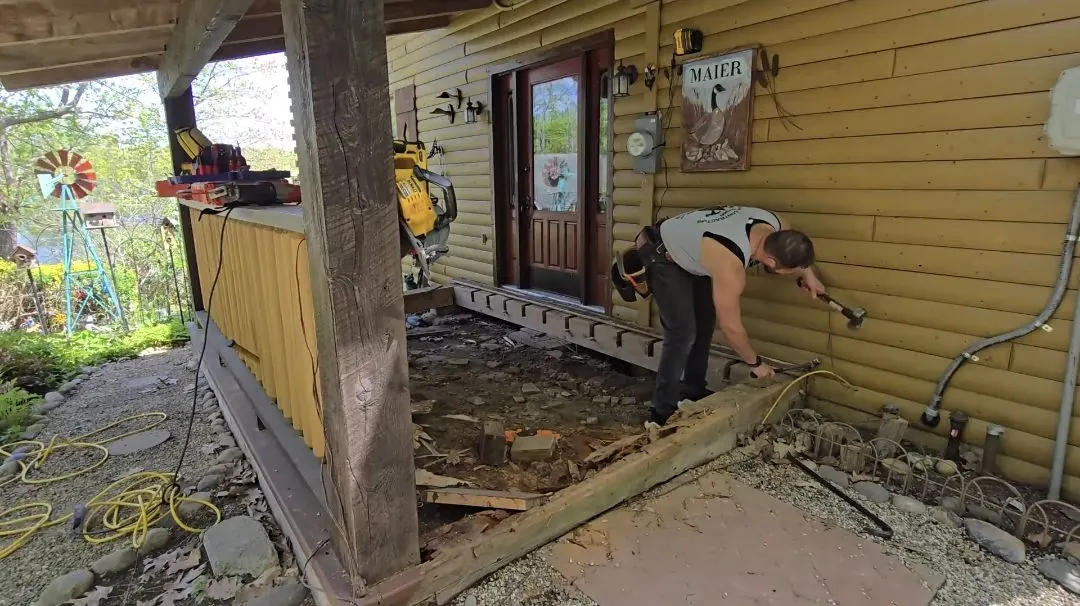 Rebuilding the porch ledger and structural connection points